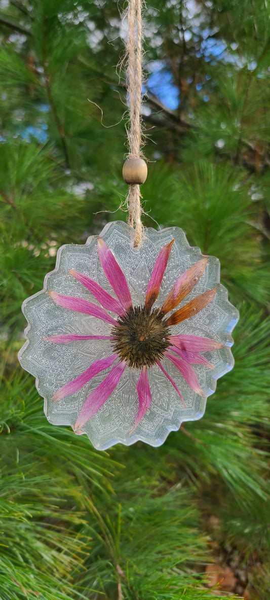 Dried Flower Suncatcher