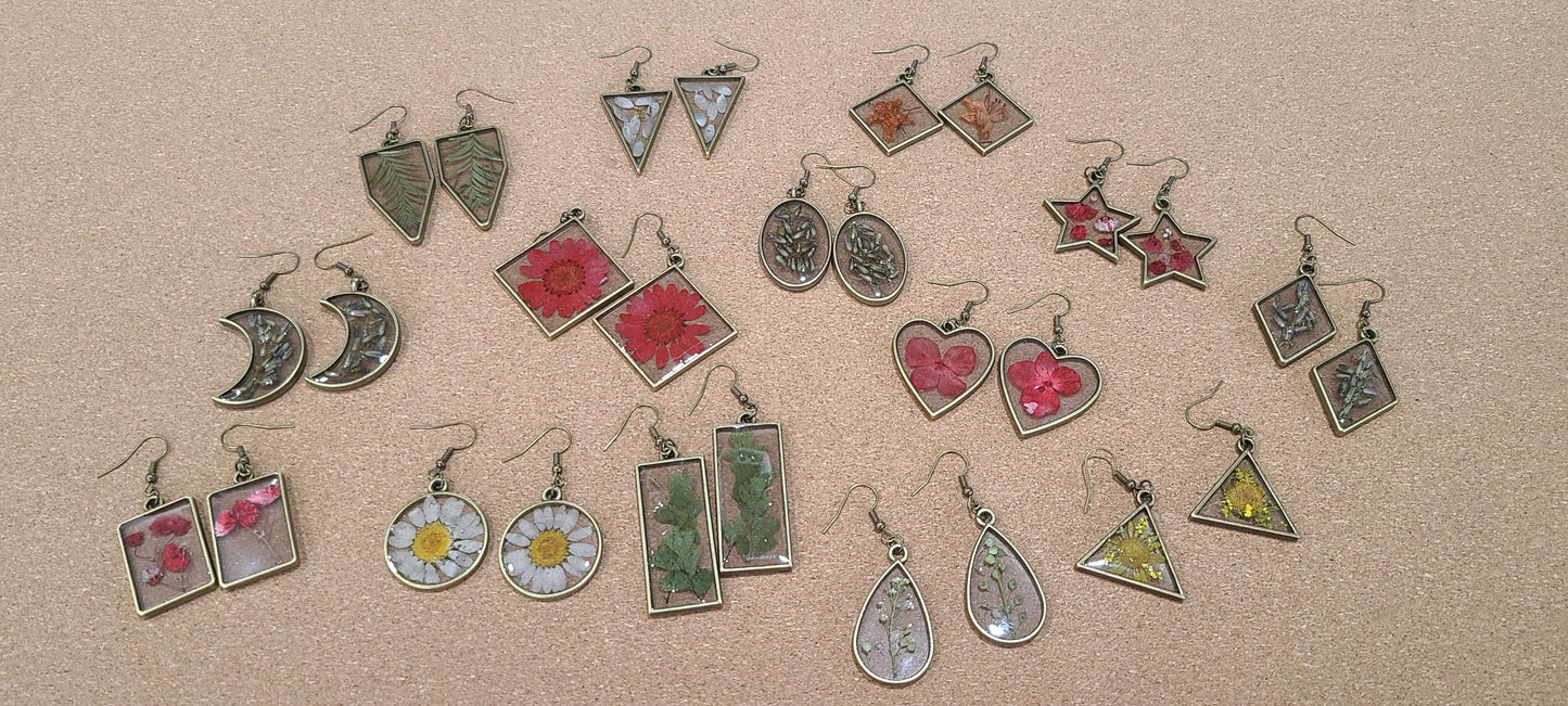 Dried Flower Earrings