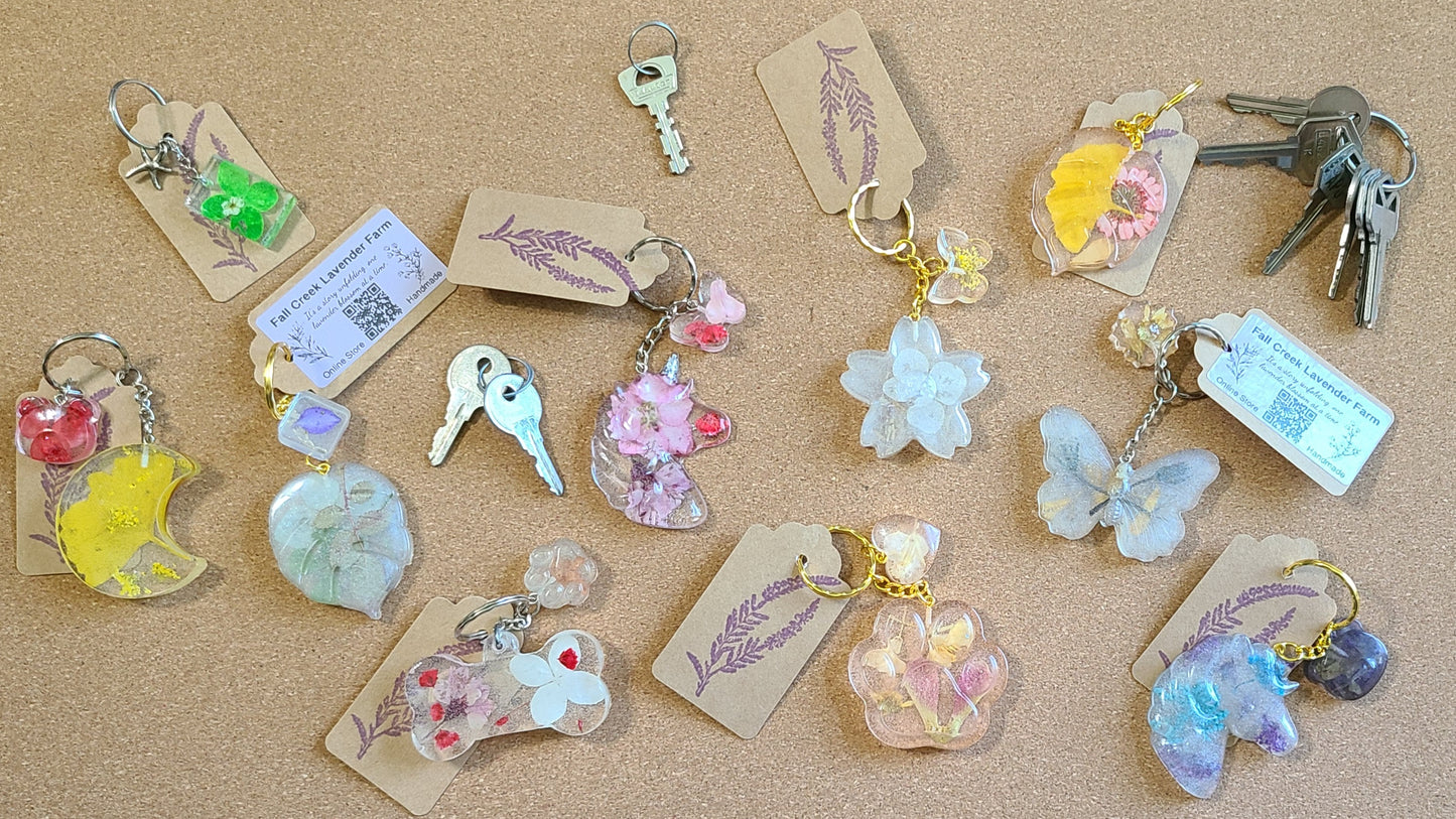 Dried Flower Keychain