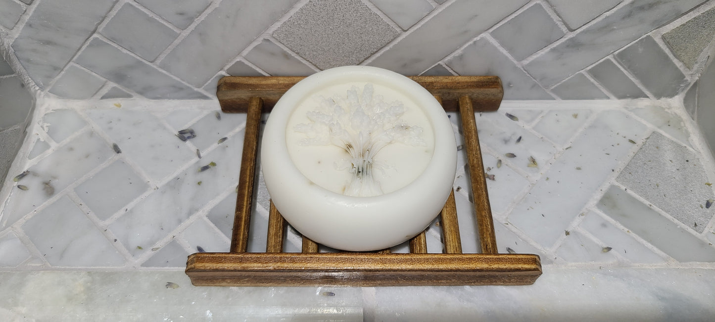 Lavender and Goat Milk Loofah Soap with Bamboo Tray