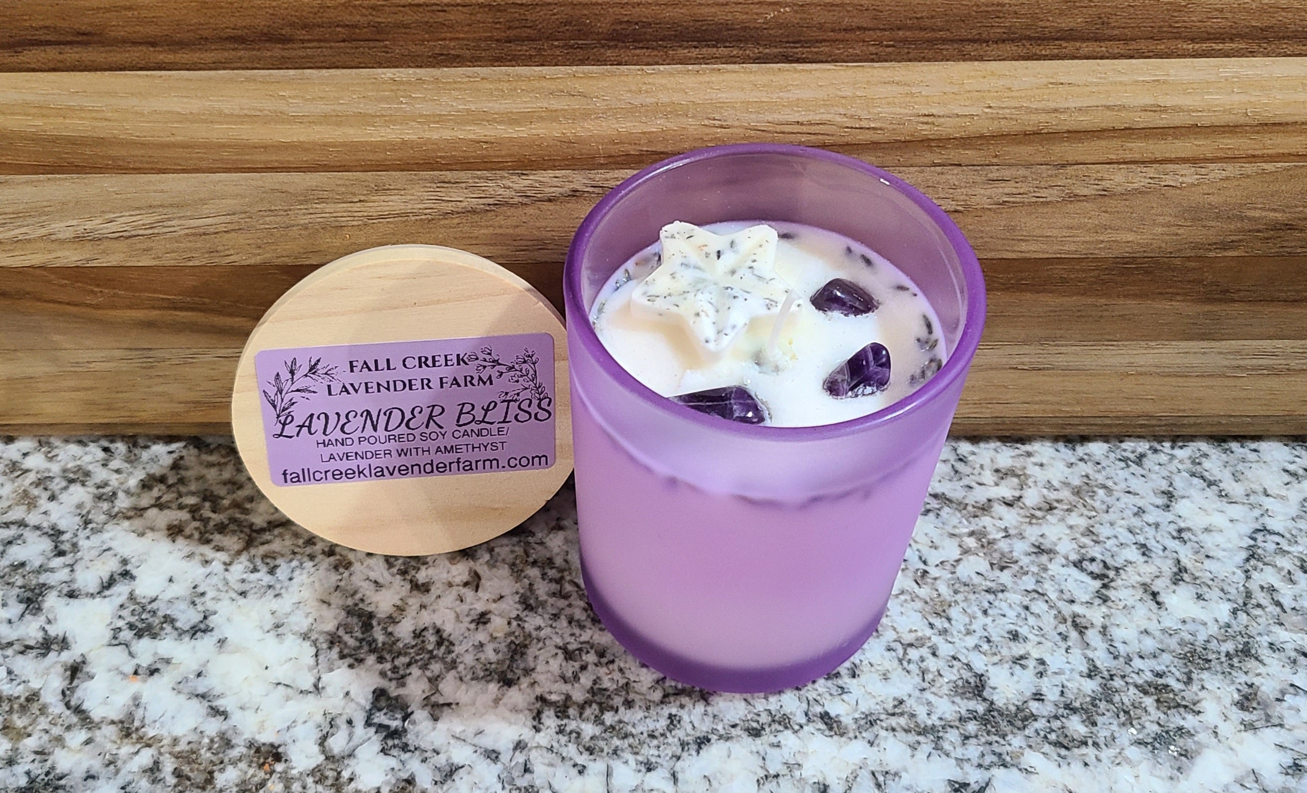 Lavender & Amethyst Soy Candle – Fall Creek Lavender Farm