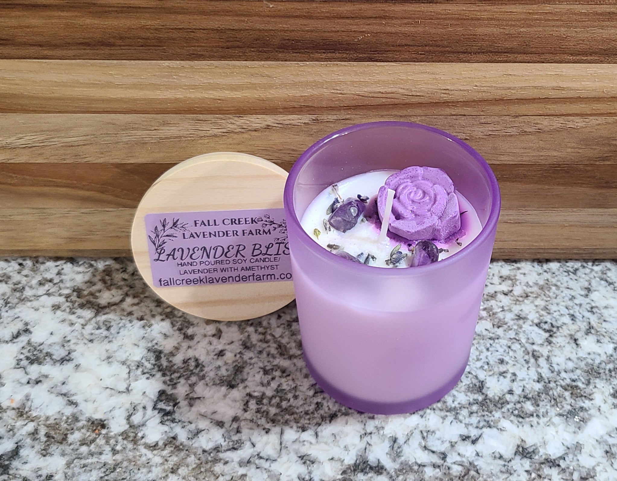 Lavender & Amethyst Soy Candle – Fall Creek Lavender Farm